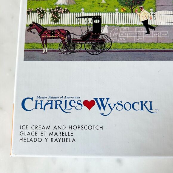 Charles Wysocki Ice Cream and Hopscotch 300 Large Pieces Buffalo Puzzle-Complete - Picture 5 of 9